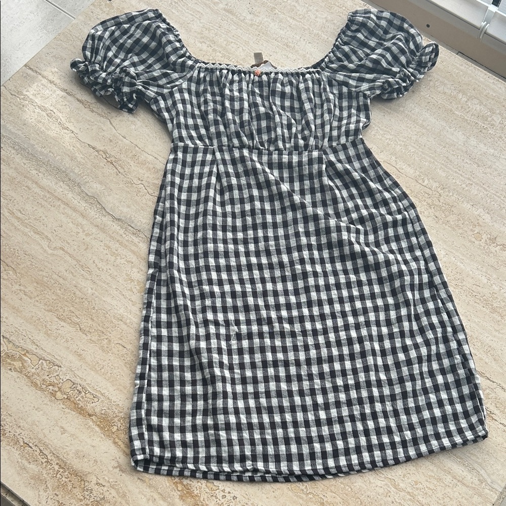 NEW ๐ Monteau Los Angeles Black and White Checkered Womenโs Dress size XS